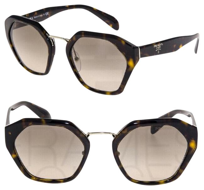 Prada Brown Tortoise Cinema Oversized 04t Gradient Gold Pr04ts Sunglasses