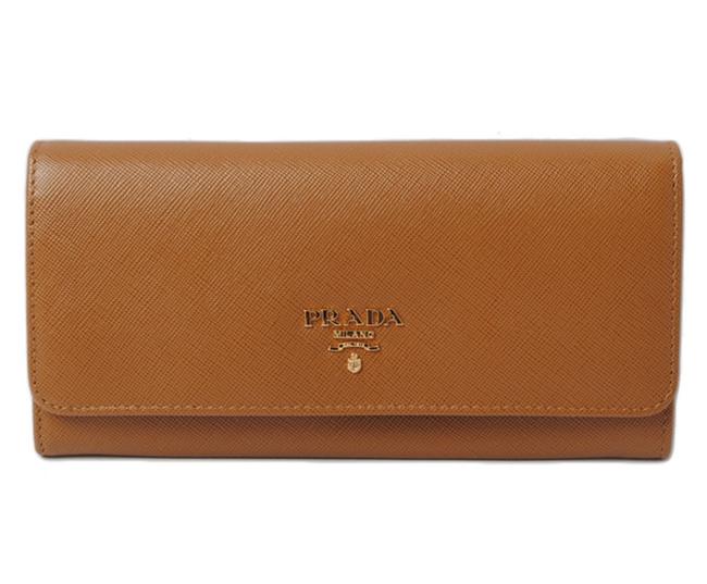 Prada Brown Womens Caramel Saffiano Leather Continental 1m1132 Wallet