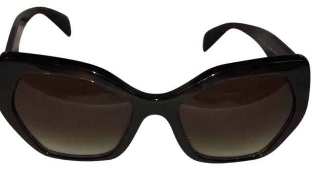Prada BrownGold 56019 Logo Cat Eye Sunglasses