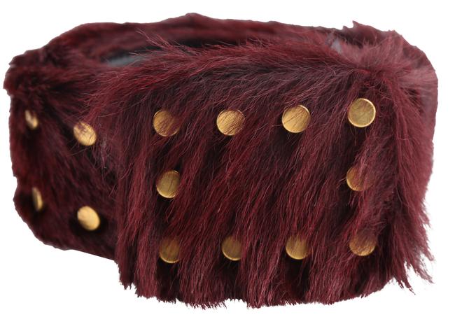 Prada Burgundy Calf Hair Belt