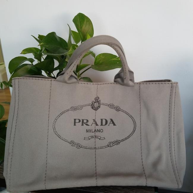Prada Canapa Gray Tote