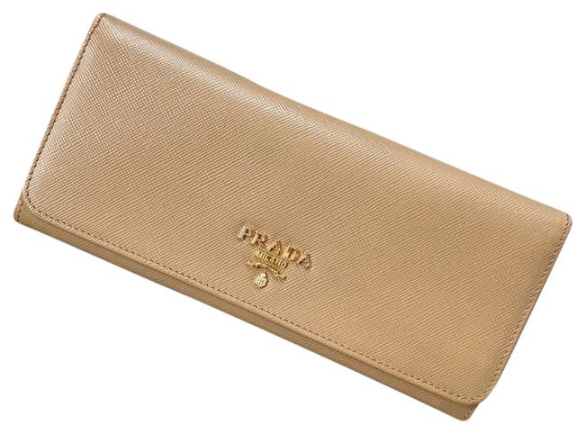 Prada Caramel Saffiano Long Continental Wallet
