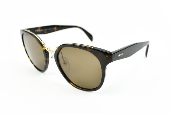 Prada Cinema Tortoise BrownGold Logo Q Sunglasses