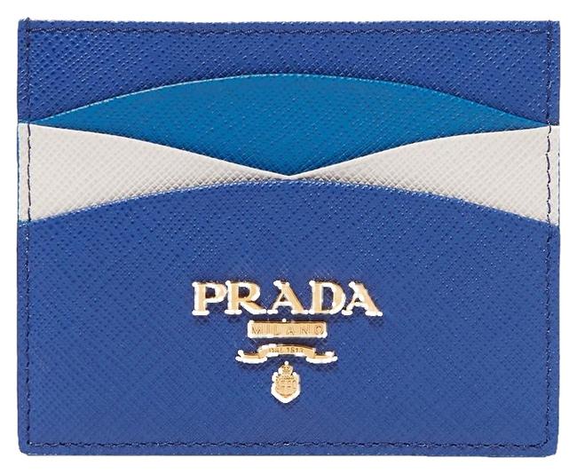 Prada Color block Textured leather Cardholder Wallet
