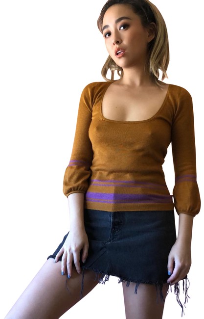 Prada Copper Cashmere Knit Sweater