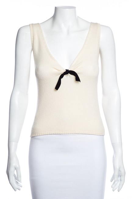 Prada Cream Cashmere Knit Tank TopCami4 S