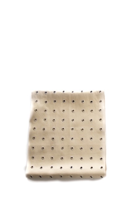 Prada Cream Leather Grommet ScarfWrap