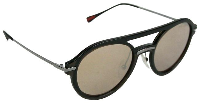 Prada Dark Olive Shiny Plastic Frame Military Round Sps05t S Sunglasses