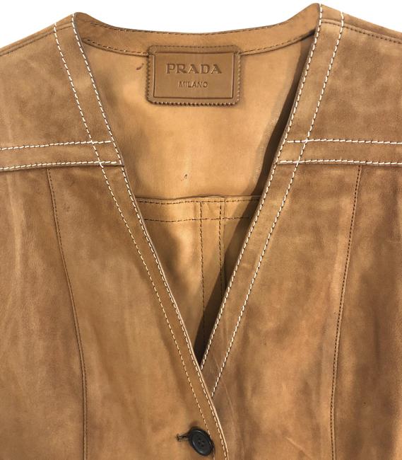 Prada Dark Tan Vintage inspired Suede VestOS