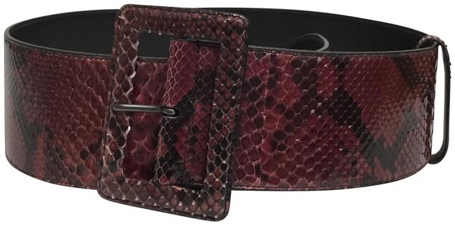 Prada Eggplant Snakeskin Wide Belt