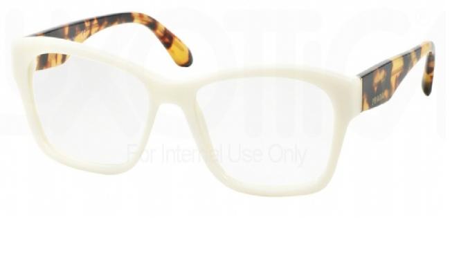 Prada White and Havana Eyewear Vpr 24r 54 7s31o1