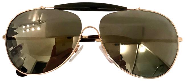 Prada Gold Gray Aviators Sunglasses