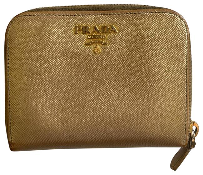Prada Gold Leather Wallet
