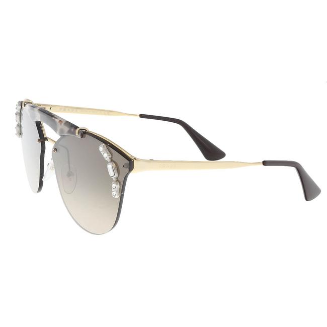 Prada GoldOpal Spotted BrownCat Eye Sunglasses