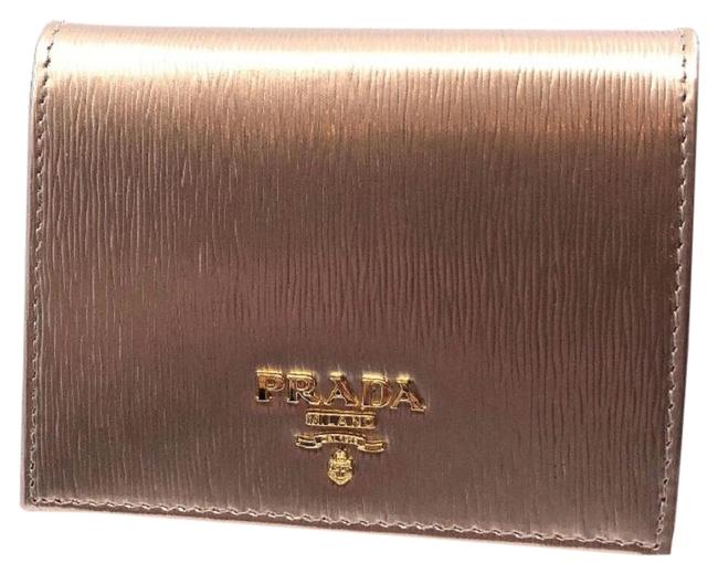 Prada Gold Portafoglio Verticale Cipria Vitello Move 1mv204 Wallet