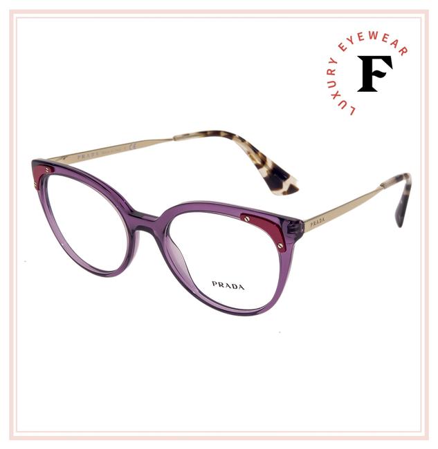 Prada Gold Violet Ornate 12u Pink Cat Eye 51mm Pr12u Optical Sunglasses