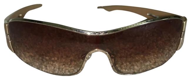 Prada Gold Wrap Around Sunglasses
