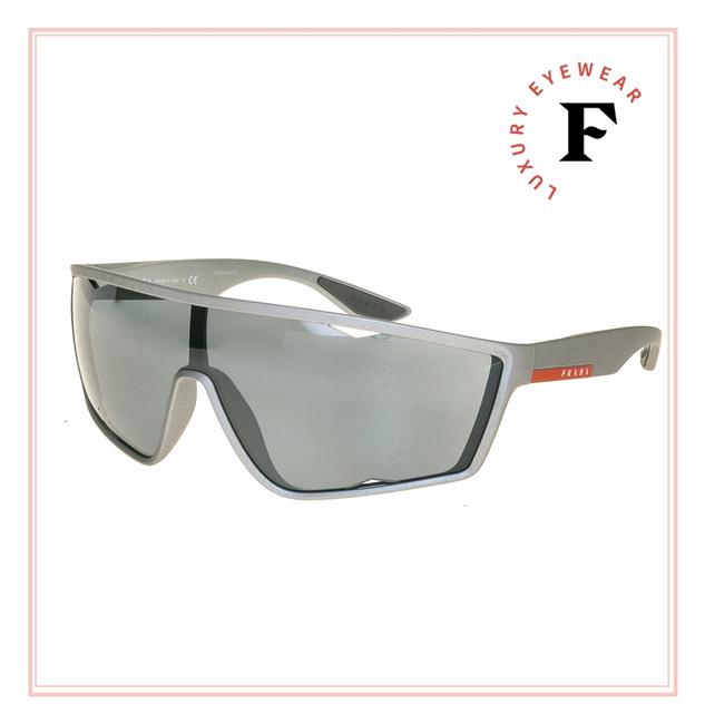 Prada Gray Linea Rossa Active 09u Silver Mirrored Sport Ps09us Sunglasses