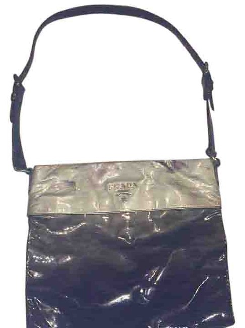 Prada Grey and Black Satchel