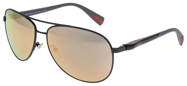 Prada Grey Rose Linea Rossa Netex Ps51os Matte Mirrored Sport 51o Sunglasses