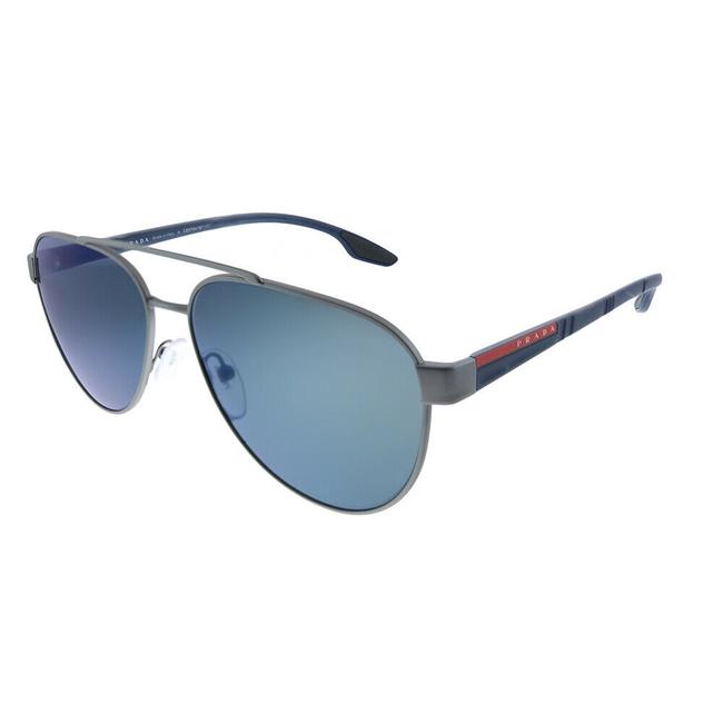 Prada Gunmetal 54ts Dg1387 Ps54ts Unisex Aviator Sunglasses