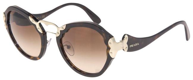 Prada Havana Brown Gold Wanderer 09t Oversized Pr09ts Tortoise Sunglasses