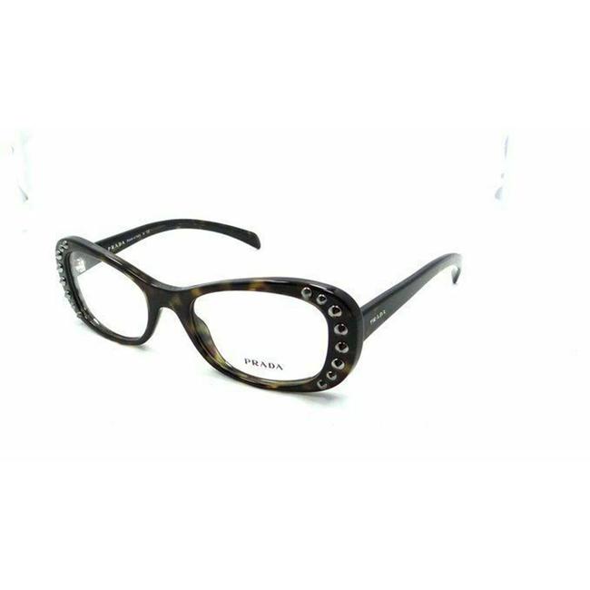 Prada Havana Tortoise Demo Lens Vpr 21rv 2au 1o1 Women Oval Eyeglasses