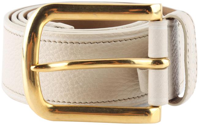 Prada Ivory Leather Daino Belt
