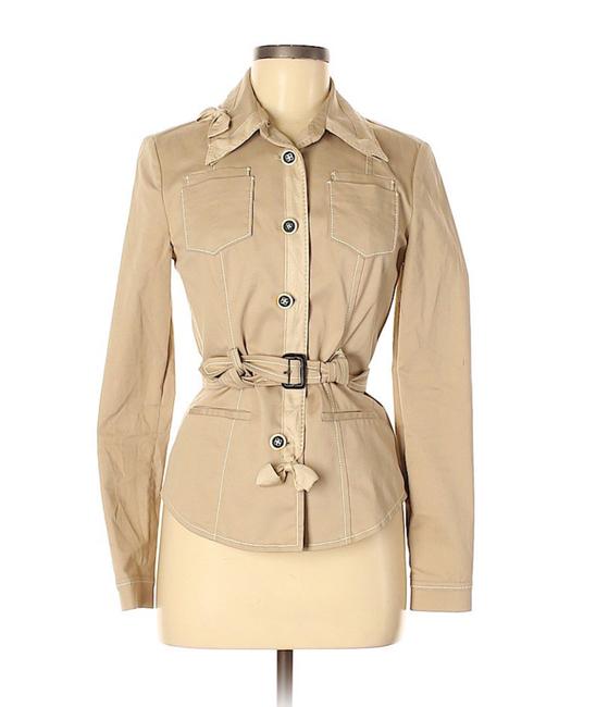 Prada Khaki Tan Military Inspired Spring Half Jacket 42 68 Us Coat8 M
