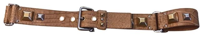 Prada L Croc Studded Brown 8534 Belt