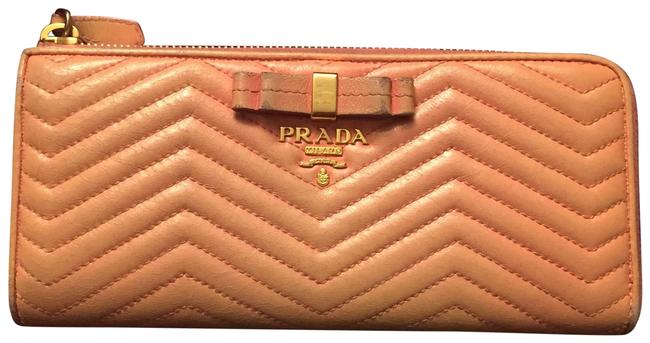 Prada Leather Bow Zip Around Wallet