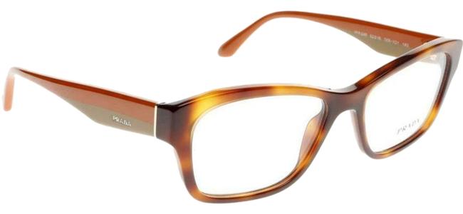 Prada Light Havana FrameDemo Lens Pr24rv Tkr1o1 52 Square Women