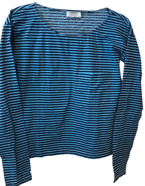 Prada Long Sleeve Blue Sweater