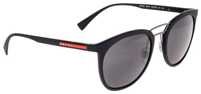 Prada Matte Black 04s Linea Rossa Rubber Sport Ps04ss Unisex Sunglasses