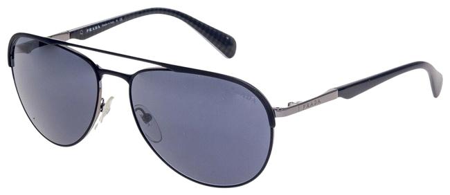Prada Matte Black Gunmetal Minimal Concept Men Crystal Pr51qs Sunglasses