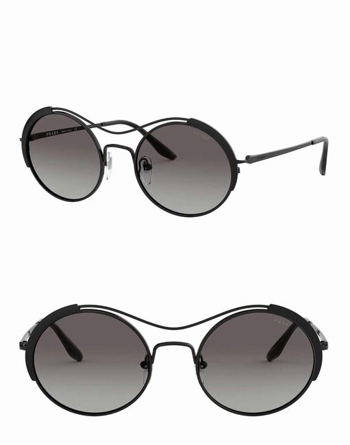 Prada Matte Black Round Sunglasses
