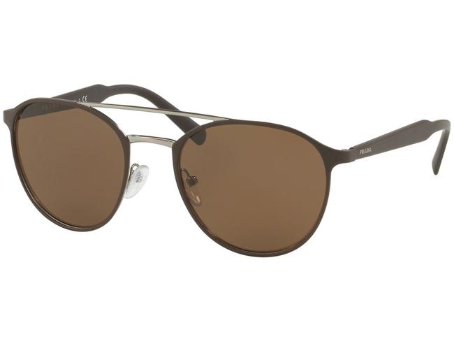 Prada Matte Brown Gunmetal Pr62ts lah9l1 54 Sunglasses