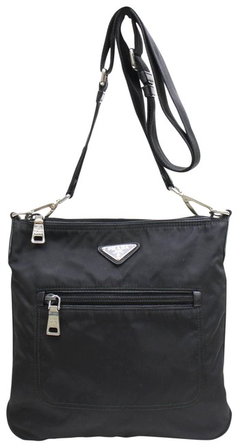 Prada Messenger 867137 Black Nylon Cross Body Bag