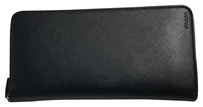 Prada Navy Saffiano Wallet