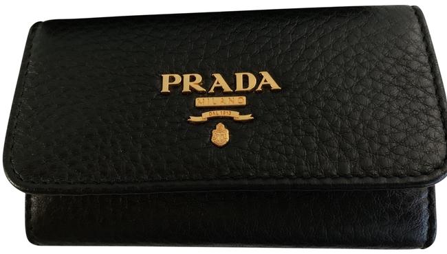 Prada Nero Black Vitello Grain Leather Wallet