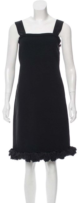 Prada Nero W Embellished Satin W Tags Mid length Cocktail Dress4 S