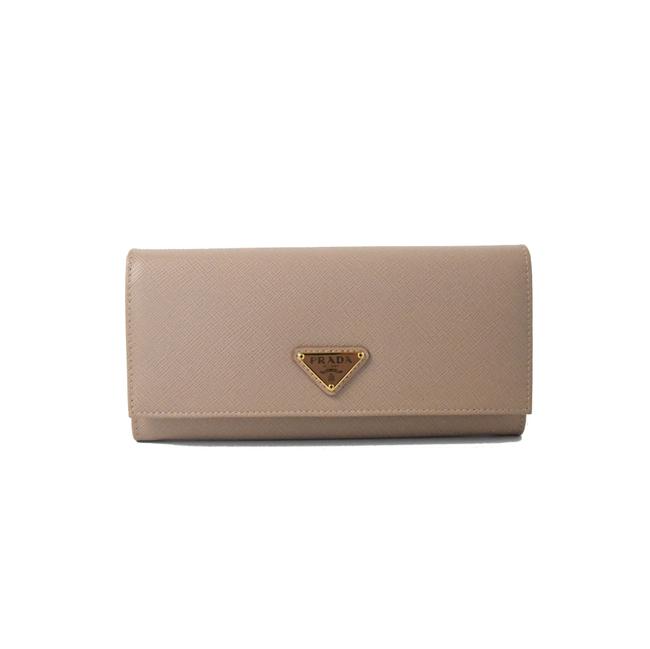 Prada Nude Clutch Leather Wallet