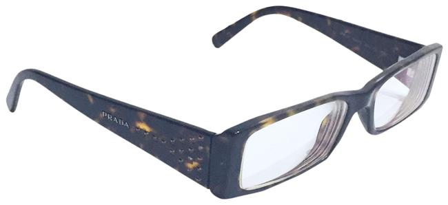 Prada Orange Dark Havana Rhinestone Crystal Vpr 14i Glasses Sunglasses