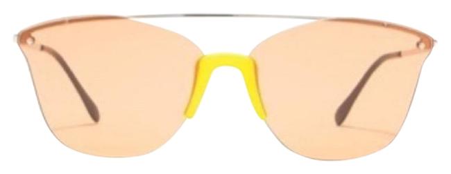 Prada Orange Linea Rossa 64mm Cat Eye Sunglasses