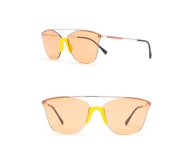 Prada Orange Linea Rossa Butterfly Sunglasses