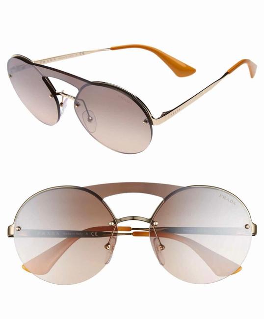 Prada Orange Round Aviator Sunglasses