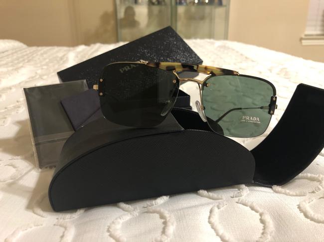 Prada Pale Gold 56mm Pillow Navigator Sunglasses