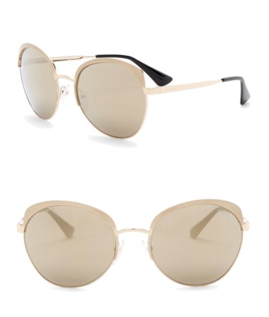 Prada Pale Gold Round Sunglasses