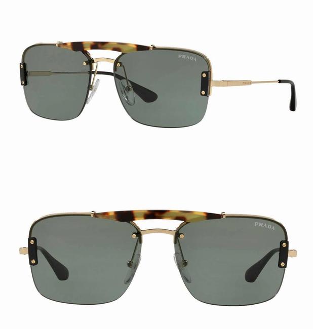 Prada Pale Gold Smoke Navigator Pillow Sunglasses