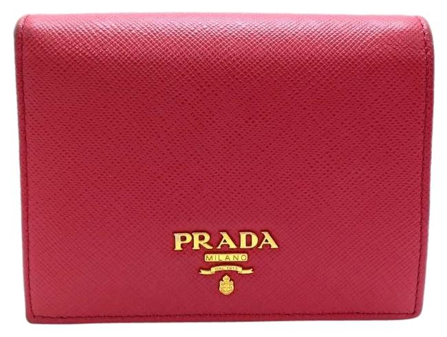 Prada Peonia Bi fold Ladies Imv204 Saffiano Metal Wallet